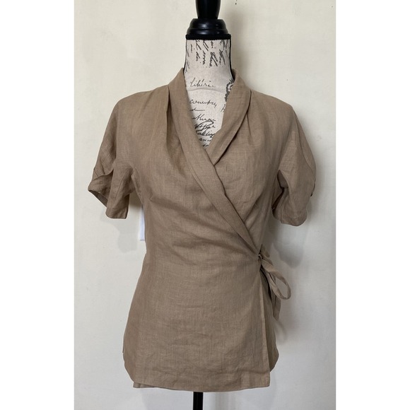 Louise Tops - Louise Made In Italy Linen Blouse Size Small